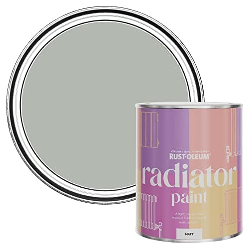 Image of Rust-Oleum Green Radiator Paint in Matt Finish - Sage Mist 750ml