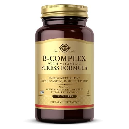 Image of Solgar Vitamin B-Complex with Vitamin C Tablets - Pack of 250 - High Strength B-Complex - Energy, Immune and Nervous System Support - Vegan, Gluten Free and Kosher