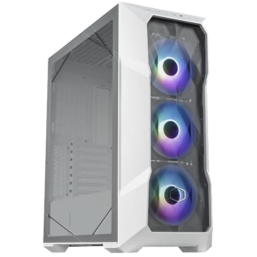 Image of Cooler Master TD500 Mesh V2 White Mid-Tower Case, Polygonal Mesh, 3X 120mm ARGB Fans, USB Gen 2 Type C