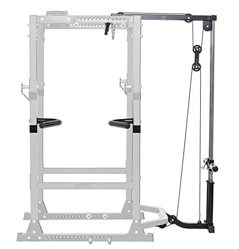 Image of Suprfit Rango Lat Pulley System - Lat Pull Down Cable System - Tower Station - Cable Pull - Power Rack Add-On - Power Cage Attachment - Max Load: 120 kg - Black