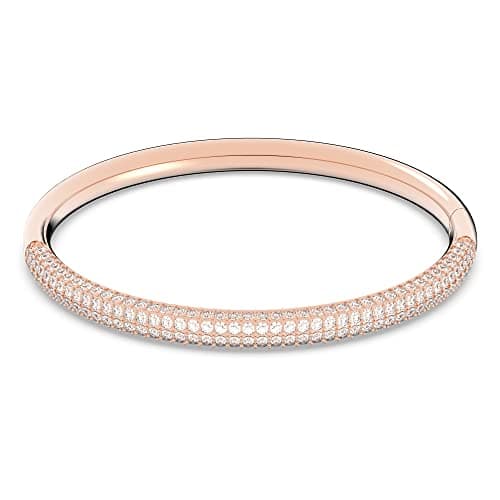 Image of Swarovski Women's Stone bangle, White, Rose gold-tone plated, Crystals, Large