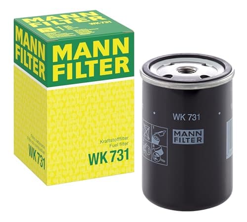 Image of MANN-FILTER Fuel Filter WK 731, Spin-On, 7.6 cm Diameter, Schwarz, Replacement Part for Tractor