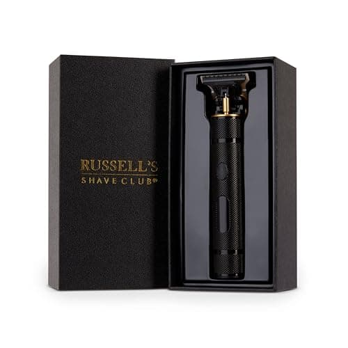 Image of Russell's Precision Pro Electric Cordless Beard Trimmer Detailers with Ceramic Blades (Black) - Premium Barber Quality