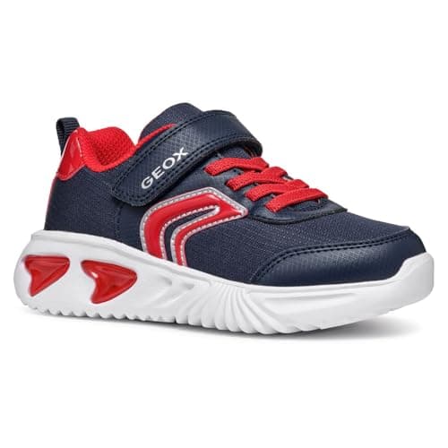 Image of Geox Boys J Assister Boy C Sneaker, Navy Red, 13 UK Child