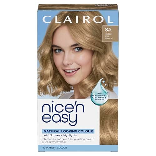 Image of Clairol Nice'n Easy Crème Permanent Hair Dye, 8A Medium Ash Blonde