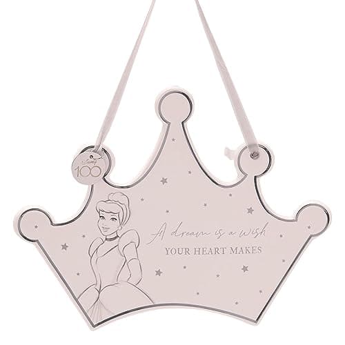 Image of Disney Cinderella Disney Princess Ceramic Plaque Hanging Crown