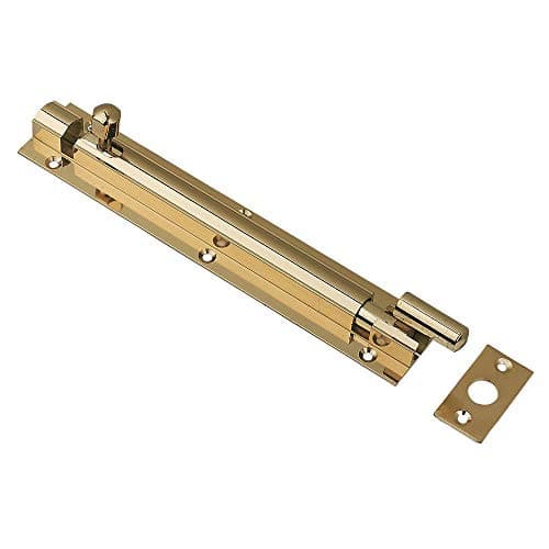 Image of Dzina Barrel Bolt Necked 150mm x 25mm (6 x 1 Inch) Brass Pack of 2