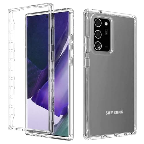 Image of GAPlus Samsung Galaxy Note 20 Ultra- Front and Back Case [Built in Screen Protector] Transparent Clear Fully Protection PC Hard Soft Slim Thin Cover Bumper Shockproof For Samsung Galaxy Note 20 Ultra