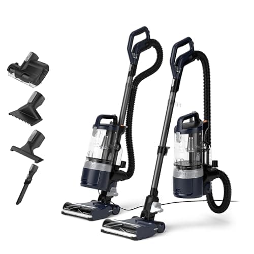 Image of Vax LiftOut Multi Pet-Design Corded Upright Bagless Vacuum Cleaner, Lightweight, Handheld Tool Attachments for Pet Hair, Car, Upholstery, Bed, Home cleaning, 600W, 6.63kg, Blue/Graphite, CDUP-LOPA