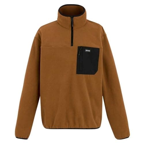Image of Regatta Mens Frankie Half Zip Fleece Brown