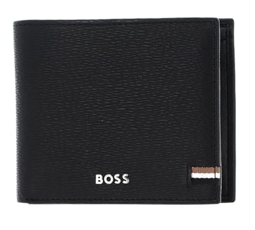 Image of BOSS Hugo Iconic Wallet Black, RFID Protected, Leather, Bi-Fold, Men's Luxury Accessory