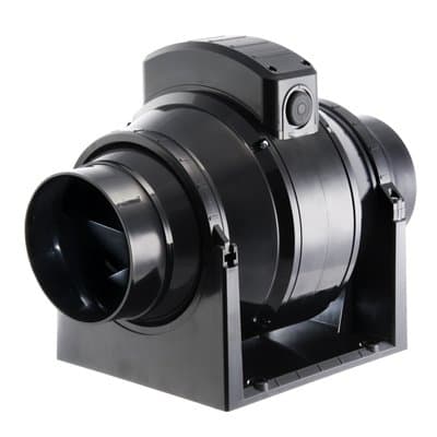 Image of Manrose MF200T Mixed Flow 8" Inline Duct Extractor Fan black