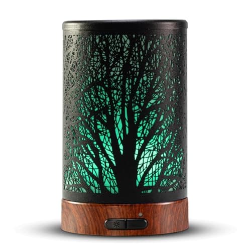 Image of Essential Oil Diffuser Fragrance Aromatherapy Scented Oil Diffuser Ultrasonic Aroma Diffusers Whisper Quiet with Waterless Auto Shut-Off 7 LED Night Light for Home Office SPA (150ml-Forest)