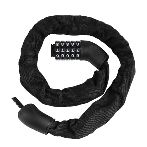 Image of Bike Lock High Security, 90cm Anti-Theft Bicycle Locks, Bike Chain Lock, 5 Digit Codes Bike Combination Locks, Alloy Steel Heavy Duty Cycling Locks for Door Gate Motorcycle Electric Scooter Lock