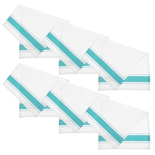 Image of SHINEOFI Absorbent Cotton Glassware Cleaning Cloths 6Pcs Thick Napkins for Wine Glass Polishing and Dining Table