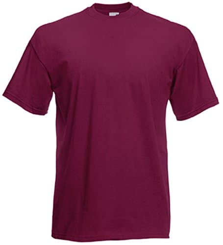 Image of Fruit of the Loom Men's Valueweight Short Sleeve T-Shirt Burgundy