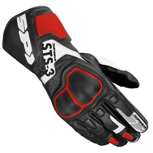 Image of SPIDI STS-R3 Motorcycle Glove (Black/Red, L)