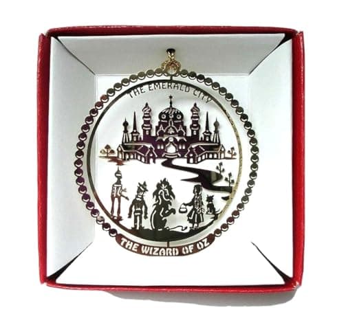Image of Wizard of Oz Emerald City Yellow Brick Road ORNAMENT Brass Christmas Gift