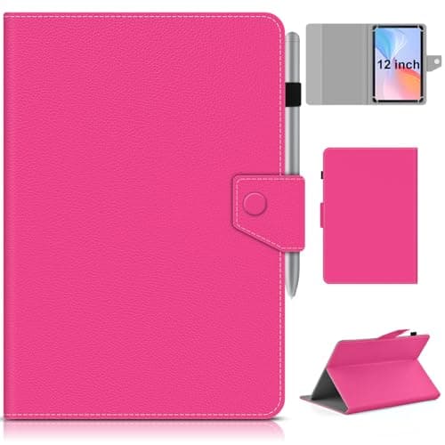 Image of KATUMO Universal Case for 12-13 inch Tablet, Folio Leather Case for DOOGEE U12 /TECLAST/SVITOO P108 / Blackview/Ckypad 12 inch, Portable Cover for Lenovo Tab P12 / Lenovo Idea Tab Pro 12.7"