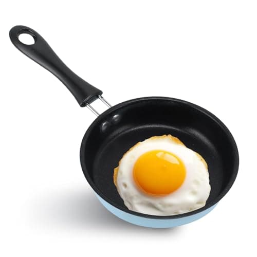 Image of HERCHR 12cm Non Stick Frying Pan Mini One Egg Wonder 4.7inch Non Stick Frying Pan with Heatresistant Handle Omelet Egg Skillet for Induction Cooker