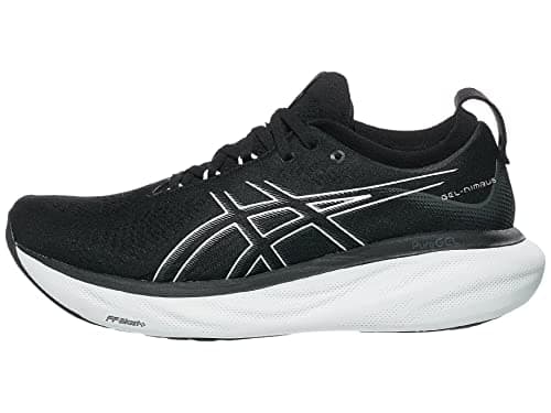 Image of ASICS Nimbus 25 Road Running Shoe for Man Black Silver 7.5 UK