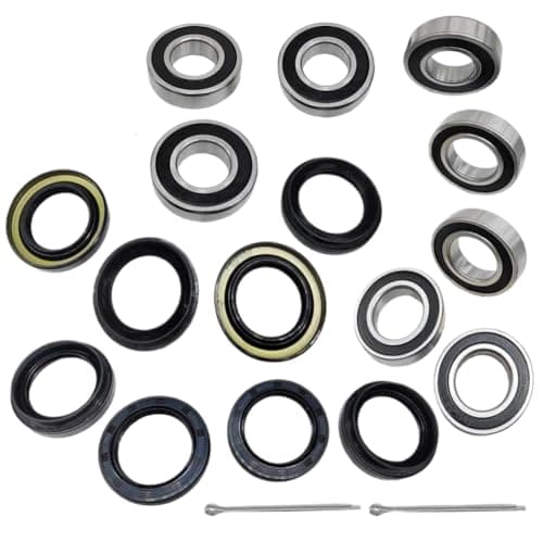 Image of Front And Rear Wheel Bearing Seals Kit Compatible With 660 YXR660F 2005 2006 2007 700 YXR700F 2008 2009 2010 2011 2012 2013