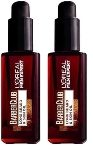 Image of L'Oréal Paris Men Expert Skin Care Barber Club Beard Skin Oil, Cedarwood, 30 ml, Pack of 2