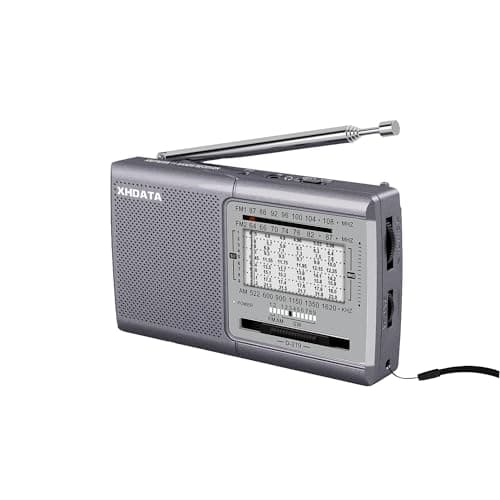 Image of XHDATA D219 Portable Radio Retro FM AM SW Radio Battery Operated for Household Outdoor Camping Hiking Pocket Radio Grey