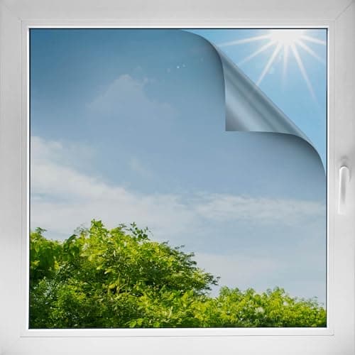 Image of d-c-fix Static Cling Solar Film (90x200cm) Window Film with 99% UV Protection, Heat Reduction, Thermal Film for Windows, Darkening Film for Window Privacy