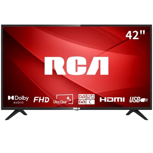 Image of RCA 42 Inch FHD TV, DVB-T2-C-S2 Dolby Audio Freeview 1080P Television, Full HD HDMI SCART USB Monitor for PS5 Xbox, Large Screen TV for Living Room