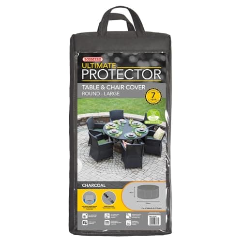 Image of Bosmere Ultimate Protector Circular Patio Set Cover 6-8 Seat Charcoal U523C