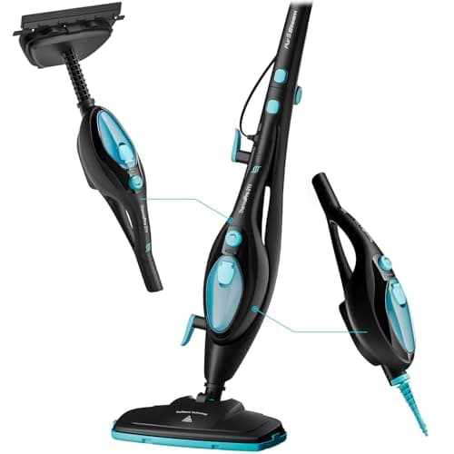 Image of PurSteam 10-in-1 Steam Mop, Floor Steamer with Detachable Handheld Steam Cleaner for Tile, Hardwood Floors