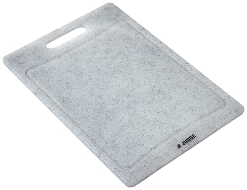Image of Judge Kitchen Granite Effect Cutting Board TC395 Dishwasher Safe Plastic Kitchen Chopping Board with Handle and Juice Groove Large 29cm x 20cm