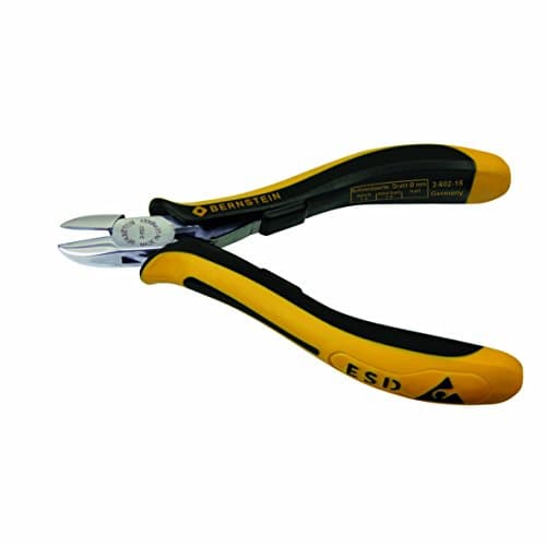 Image of Bernstein 3-602-13 Side Cutters 120 mm with Rounded Pliers Head No Chamfer Conductive Black Hand-Protective Wrapping