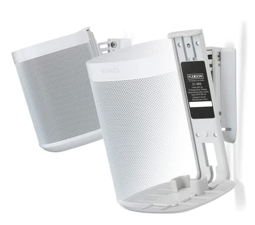 Image of Flexson Wall Mounts for Sonos One, One SL and Play:1 - White (Pair)