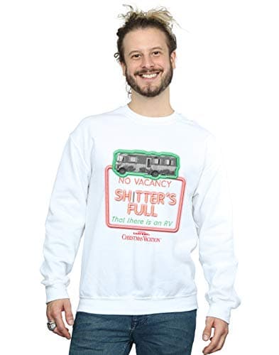 Image of National Lampoon's Christmas Vacation Men's Greyscale No Vacancy Sweatshirt XX-Large White
