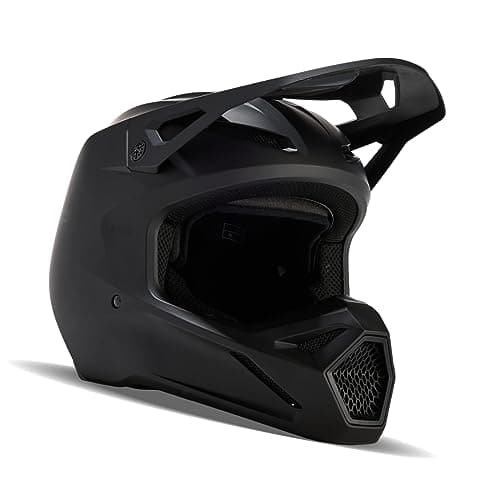 Image of Fox Racing V1 Solid Helmet - Mips Technology, Ventilated Comfort, True-to-Size Fit, Removable Liner, MX & Off-Road Protection, Matte Black, Size: S