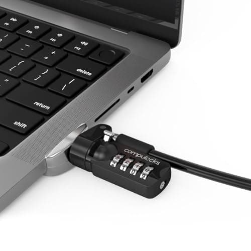 Image of Compulocks MACBOOK PRO 14-INCH LEDGE LOCK ADAPTER +COMBINATION LOCK SILVER