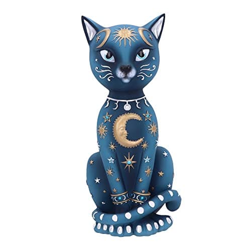 Image of Nemesis Now Celestial Kitty 26cm, Resin, Blue, Celestial Cat Figurine, Kitty Figurine, Spiritual Gift, Cast in the Finest Resin, Expertly Hand-Painted