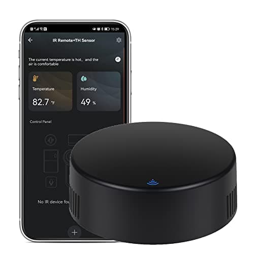 Image of WiFi Smart Remote Controller Smart Home IR Universal Remote blaster with Temperature and Humidity Sensor, One for All Control TV DVD AUD Fan Air Conditioner etc, Compatible with Alexa and Google Home