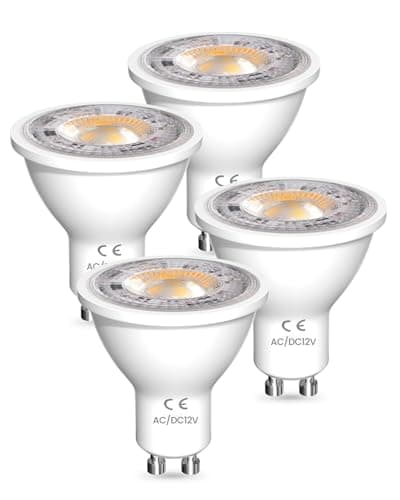 Image of DoRight GU10 LED Bulb 7W Warm White 3000K - AC/DC 12V Spotlight 650lm - 50W-70W MR16 Halogen Equivalent - 38° Beam Angle Not-Dimmable - 4 Pack