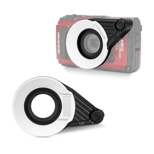 Image of JJC FD-1 Flash Diffuser for Olympus Tough TG-7 TG-6 TG-5 TG4 TG3 TG2 TG1 Cameras, Support Fully Diffused & Semi-open Diffusion Light, Dedicated Flash Diffuser Ring Close-up Macro Photography Accessory