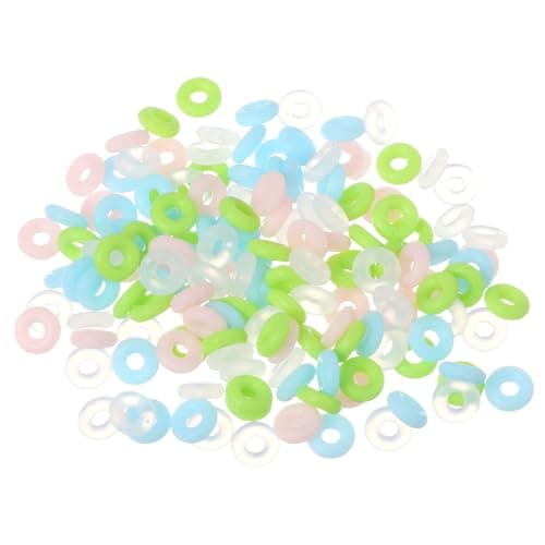 Image of Bremorou 200 Pcs Silicone Stopper Beads For Jewelry Making, Silicone Beads Stopper Spacer Locating, Rubber Donut Spacers For Bracelets And Necklaces Diy