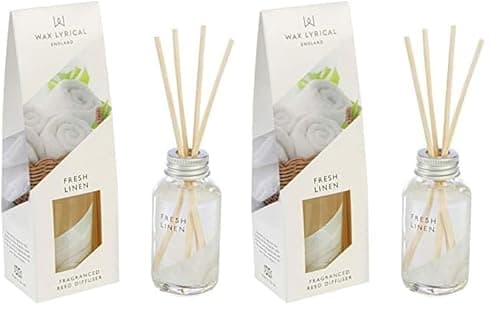 Image of WAX LYRICAL Fresh Linen, 40ml Reed Diffuser (Pack of 2)