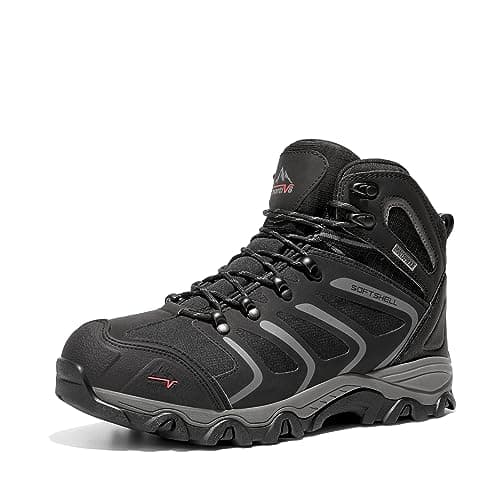 Image of NORTIV 8 Men's Ankle High Waterproof Boots Hiking Boots Men Walking Boots Mens Backpacking Trekking&Hiking Footwear Armadillo,Size 13,Black/Dark/Grey,160448_M