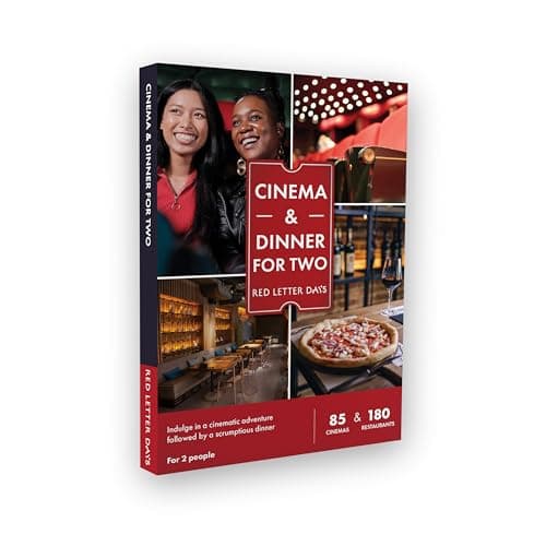 Image of Red Letter Days Cinema and Dinner Gift Experience Box for 2 - Choose from 85 Cinemas and 180 Restaurants Across the UK