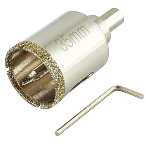 Image of DaduoRi 35mm Diamond Hole Saw with Pilot Bit, 1 3/8 Inch Tile Hole Saw with Center Drill Bit for Marble, Granite, Ceramics,Porcelain, Glass, 38mm Depth of Cut for Thick Countertops