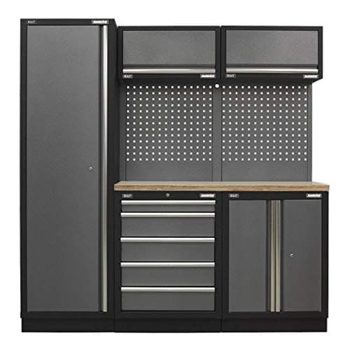 Image of Sealey Modular Storage System Combo - Pressed Wood Worktop - APMSSTACK02W