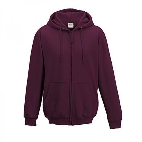 Image of AWDis Just Hoods Men's Zoodie Hoodie, Burgundy, Large