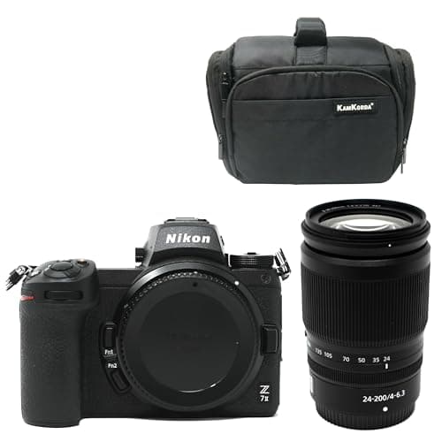Image of KamKorda Camera Bag + Z7 II Mirrorless Digital Camera with Z 24-200mm f/4-6.3 Lens, 45.7MP FX-Format BSI CMOS Sensor, UHD 4K60 Video, Touchscreen LCD + 2 Year Warranty